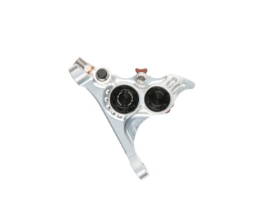 HOPE Brake Caliper RX4+SL Flat Mount front FMF+20 for Sram | DOT | silver