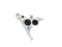 HOPE Brake Caliper RX4+SL Flat Mount front FMF+20 for Sram | DOT | silver