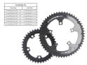 CARBON-TI Chainring X-CarboRing X-AXS Carbon | 5-Arm LK 110 | inner | 46 teeth