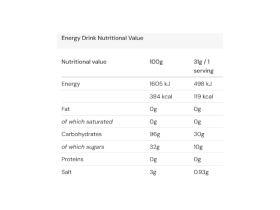 AMACX Beverage Powder Energy Drink Lemon | 1000g Can