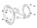 CARBON-TI Kettenblatt X-CarboRing Evo Carbon | 4-Arm LK 110 asymmetrisch | außen | 54 Zähne