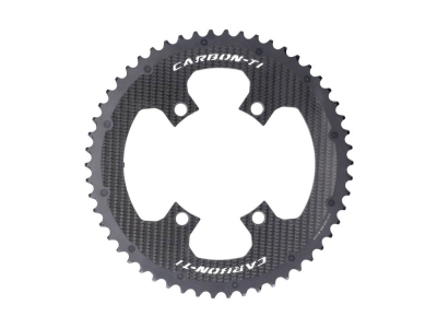 CARBON-TI Kettenblatt X-CarboRing Evo Carbon | 4-Arm LK 110 asymmetrisch | außen | 55 Zähne