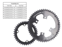 CARBON-TI Kettenblatt X-CarboRing Evo Carbon | 4-Arm LK 110 asymmetrisch | innen | 46 Zähne