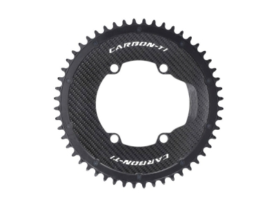 CARBON-TI Chainring X-SingleCarbon Road Carbon | 4-Arm LK 110 | 52 teeth