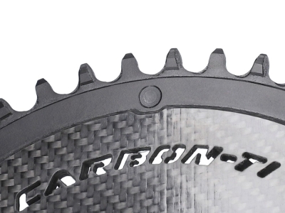 CARBON-TI Chainring X-SingleCarbon Road Carbon | 4-Arm LK 110 | 56 tee