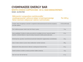 CHIMPANZEE Energy Bar White Choco Cappuccino | 55g Bar