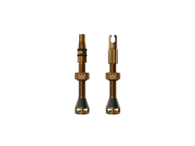 PEATYS Tubeless Valve Set Holeshot Fast Flow | bourbon bronze 42 mm