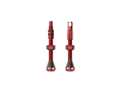 PEATY´S Tubeless Ventil Set Holeshot Fast Flow | Red 42 mm