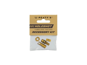 PEATYS Tubeless Valve Accessory Kit Holeshot Fast Flow Gold