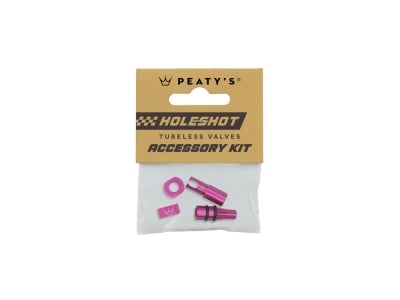 PEATYS Tubeless Valve Accessory Kit Holeshot Fast Flow Punch Pink