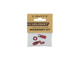 PEATYS Tubeless Valve Accessory Kit Holeshot Fast Flow Red