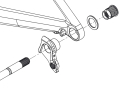 CARBON-TI Mounting Bolt X-Bolt for UDH Derailleur Hanger | red