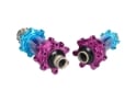 EXTRALITE Naben Set HyperBoost 3 Straightpull 6-Loch | Limited Edition Purple-Blue | Shimano MS
