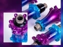 EXTRALITE Hub Set HyperSmart 3+ Straightpull 6-bolt | Limited Edition Purple-Blue | Shimano HG