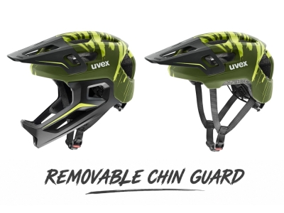 UVEX Fahrradhelm fr Kinder react jr. fullface | dark olive