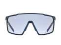 UVEX Sportbrille mtn perform s V | black matt / litemirror blue