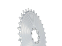 GARBARUK Chainring Direct Mount MTB oval for SRAM 8-Bolt Aero | 0 mm Offset | silver 28 Teeth