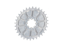 GARBARUK Chainring Direct Mount MTB oval for SRAM 8-Bolt Aero | 0 mm Offset | silver 38 Teeth