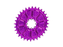 GARBARUK Chainring Direct Mount MTB oval for SRAM 8-Bolt Aero | 0 mm Offset | purple 34 Teeth