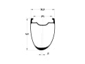 DUKE Rim 28" Strada 42 SLR5 asymmetric 24 Holes