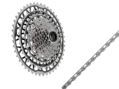 WEAR SET 13-speed SRAM Force XPLR XG-1371 Cassette E1 | 10-46 Teeth + SRAM Force Chain 12- / 13-speed Flattop E1 126 links | silver