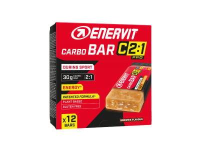 ENERVIT Energy Bar CarboBar C2:1 Pro Brownie | 45g | 12 Bars Box