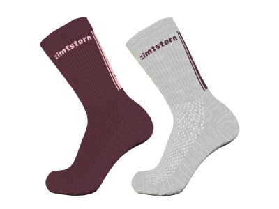 ZIMTSTERN Socks 2-Pack Starsockz | glacier grey melange / windsor wine 44-47