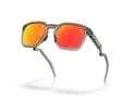 OAKLEY Sunglasses HSTN SQ Matte Grey Smoke | Prizm Ruby OO9533-0254