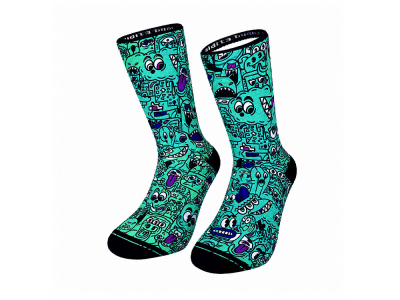 MALDITA BUENA SUERTE Socks Destroy | turquoise blue M | 39-40