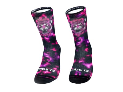 MALDITA BUENA SUERTE Socks Wild Tiger | pink M | 39-40