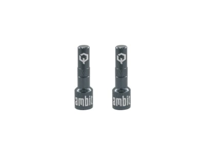 AMBIT Tubeless Ventil Adapter Set Realm | blau-grau