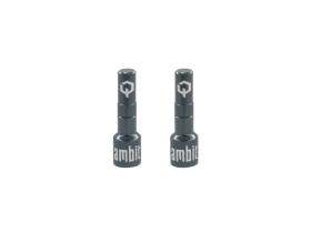 AMBIT Tubeless Ventil Adapter Set Realm | blau-grau