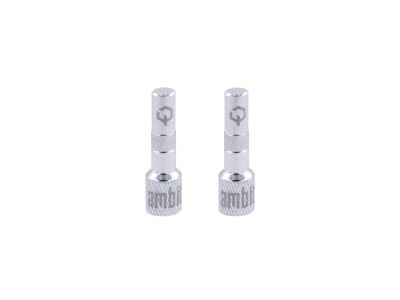 AMBIT Tubeless Ventil Adapter Set Realm | silber