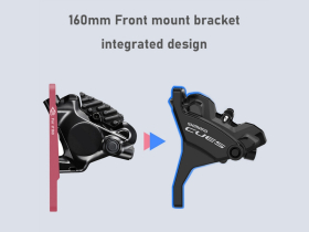 SHIMANO CUES Bremssattel BR-6030-F Flatmount vorn | silber