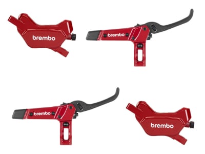 BREMBO Scheibenbremse GR-PRO | rot / schwarz | Set
