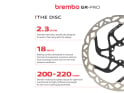 BREMBO Scheibenbremse GR-PRO | rot / schwarz | Set