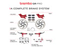BREMBO Scheibenbremse GR-PRO | rot / schwarz | Set
