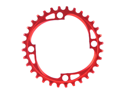 ABSOLUTE BLACK Chainring 1-speed BCD 104 narrow wide red 34 Teeth