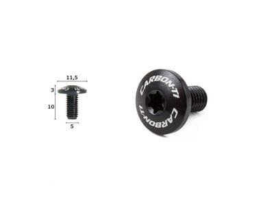 CARBON-TI Aluminiumschraube M5x10 breiter Linsenkopf schwarz