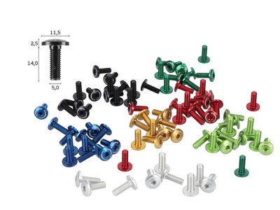 CARBON-TI Aluminium Screw M5x14 large Pan Head black
