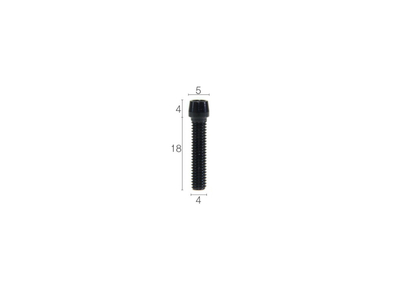 CARBON-TI Aluminium Screw X-Limit 18 | M4x18 black