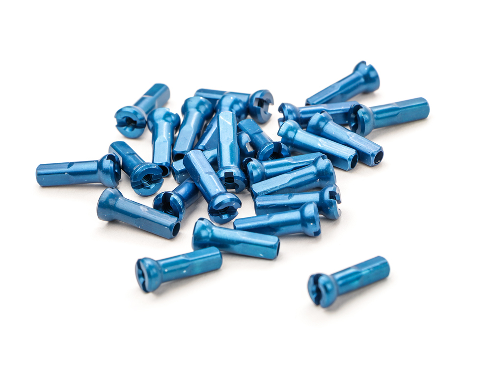 Mok gebrek De slaapkamer schoonmaken SAPIM Spoke Nipple Polyax Aluminium 2 mm | 14 mm blue, 0,25 €