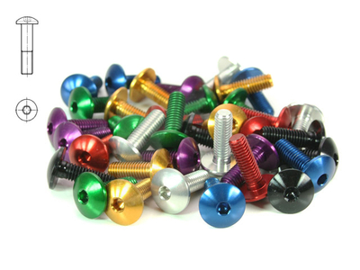 Aluminium Screw M5x15 Pan Head blue