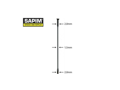 SAPIM Speiche Laser Straightpull schwarz 267 mm