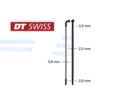 DT SWISS Spoke Aerolite bladed Spoke black 274 mm