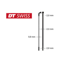 DT SWISS Speiche Aerolite Messerspeiche schwarz 278 mm