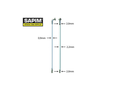 SAPIM Speiche CX-Ray Messerspeiche silber 256 mm