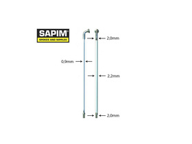 SAPIM Speiche CX-Ray Messerspeiche silber 264 mm