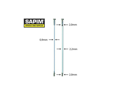 SAPIM Speiche CX-Ray Messerspeiche silber Straightpull 258 mm