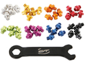 CONTEC Pedal Pins Aluminium 20 Pieces coloured 7g red